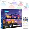 NEEWER Luci Esterne Permanenti 15m per Decorazione Casa, Catene Luminose per Esterni Grondaie Natale Smart AI RGBCW, 30 Luce LED Controllo App 53 Scene IP67 Impermeabile, Compatibile con Alexa, NR02