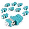 1aTTack.de 10x connettori Keystone in fibra ottica OM3 (UPC o PC) LC Duplex femmina a LC Duplex femmina multimodale Aqua