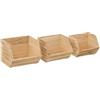 5 five simply smart Five - Set di 3 scatole portaoggetti in legno naturale