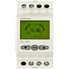 4GREEN TD 10D - Interruttore Orario Digitale da Guida DIN 2 Moduli, Timer Giornaliero con 48 Cavalieri Virtuali, Display LCD Retroilluminato, Relè 16A, Cambio Automatico Ora Legale, Bianco