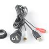 Pannello di prolunga USB AUX da incasso per cruscotto auto presa RCA+USB a USB+A