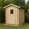 TheGoodGarden Casetta in legno 1,5x1,5 m Jack Per Attrezzi con porta singola finestrata 146x14