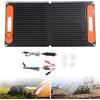 Kit per solare Portatile 80W con Pannello Pieghevole Doppia Porte USB e Usci
