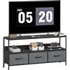 HOMCOM Mobile porta TV con 2 Cassetti Pieghevoli e Mensola 120x29x56cm Nero