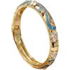 Bracciale smaltato motivo d'acero lega gioielli retrò da do