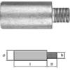Tecnoseal 00714AL Anodo Barotto Volvo Penta Tappo in alluminio 16x30
