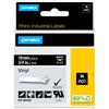 Dymo 1805436 Nastri Industriali D1 19 mm x 5.5 m, Vinile, Bianco su Nero 19 mm x