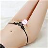 Slip da donna sexy senza cavallo, bikini con perle massaggianti e perizoma