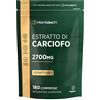 Horbäach Carciofo Integratore 2700 mg al Giorno 180 Compresse Vegane Estratto di Carciofo
