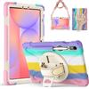Gerutek Cover per Samsung Galaxy Tab S10 Lite/S10 FE/S9 FE, Arcobaleno | Tab S9/