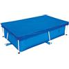 Telo Impermeabile in Tela Rettangolare Blu con Coulisse per Tettuccio