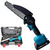 TrAdE Shop Traesio MINI ELETTROSEGA A DOPPIA BATTERIA 24V MOTOSEGA ELETTRICA TAGLIARAMI 6'' PIN