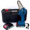TrAdE Shop Traesio MINI ELETTROSEGA A DOPPIA BATTERIA 24V MOTOSEGA ELETTRICA TAGLIARAMI + VALIGIA