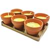 TrAdE Shop Traesio SET 6 PEZZI CANDELA ALLA CITRONELLA VASO DI TERRACOTTA COCCIO ANTI ZANZARE