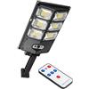 TrAdE Shop Traesio LAMPADA SOLARE LED IMPERMEABILE GIARDINO CORTILE SENSORE MOVIMENTO TELECOMANDO