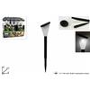 TrAdE Shop Traesio LAMPADA LUCE RICARICA SOLARE GIARDINO ESTERNI LED TORCIA 30CM LUCE CALDA FREDDA