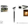 TrAdE Shop Traesio LAMPADA LUCE RICARICA SOLARE GIARDINO ESTERNI LED TORCIA 30CM LUCE CALDA FREDDA