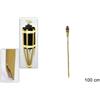 TrAdE Shop Traesio FIACCOLA BAMBÙ BAMBOO 100 CM PER ESTERNO GIARDINO LUCE TORCIA STOPPINO RO000443