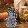 Statuetta in resina illuminata a forma di lapide di Halloween per la festa