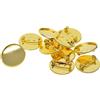 10 basi per spille in rame con cabochon