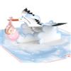 papercrush® Biglietto pop-up per la nascita della bambina 3D biglietto di au