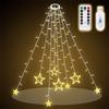 SALCAR Luci Albero di Natale con Telecomando, 1,5M 8 Fili USB Luci LED Natale pe