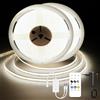TTWAY Striscia LED COB 15M Bianca Naturale, Striscia LED 4000K Dimmerabile 24V,