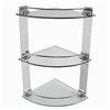 Cleafe MENSOLA AD ANGOLO TRIPLA PER BAGNO ANGOLIERA A 3 RIPIANI IN VETRO ARREDO 52911