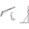 Kaela REGGIMENSOLA SUPPORTO STAFFA METALLO PIEGHEVOLE REGOLABILE 30X15CM BIANCO 91289