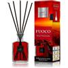 TrAdE Shop Traesio MAXI DIFFUSORE AMBIENTE CUBO CON BASTONCINI FRAGRANZA FUOCO ROSA PASSIONALE 250M