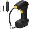 TrAdE Shop Traesio COMPRESSORE ARIA AUTO PORTATILE 12V RUOTE AUTO CON LUCE LED BECCUCCI GONFIABILI