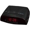 TrAdE Shop Traesio RADIOSVEGLIA DIGITALE RADIO SVEGLIA CR-9905 RADIO PLL FM CON DISPLAY A LED ROSSI