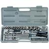 TrAdE Shop Traesio KIT SET CHIAVI A BUSSOLA CON CRICCHETTO 52 PEZZI CHROME VANADIUM PROFESSIONALE