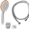 TrAdE Shop Traesio SOFFIONEE DOCCIA UNIVERSALE ANTICALCARE CON 3 FUNZIONI FISSAGGIO A PARETE MURO