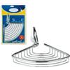 TrAdE Shop Traesio MENSOLA AD ANGOLO BAGNO ANGOLARE ANGOLIERA DOCCIA A PARETE IN ACCIAIO INOX