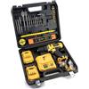 TrAdE Shop Traesio SET 78 PZ TRAPANO AVVITATORE A BATTERIA 24V LITIO RICARICABILE ACCESSORI VALIGIA