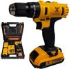 TrAdE Shop Traesio TRAPANO AVVITATORE A PERCUSSIONE DOPPIA BATTERIA LITIO 26V VALIGIA 35 ACCESSORI