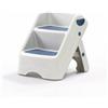Sgabello con Maniglie Portatile Sgabello a Due Gradini Sicuro per Bagno,