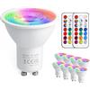 Varicart Lampadina LED GU10, 5W Lampadine LED Colorate 12 Colori Faretto LED RGB, Dimmera