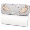 FlyIdeas Set 2 Lenzuola con Angoli per Culla Next to Me 50x83 cm - 100% Cotone M