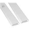 Canalina Copricavi TV Muro Coprifili Autoadesivo Bianco Sottile 80cm 60x15mm 2 P