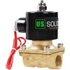 U.S. Solid 220V AC 1/2" G Elettrico elettrovalvola Ottone normalmente chiuso Sol