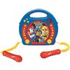 Lexibook Paw Patrol La Squadra dei Cuccioli Chase Lettore CD con 2 microfoni integrati, Funzione di Programmazione, Jack per Cuffie, per i Bambini, AC o batterie, Blu/Rosso, RCDK100PALXB