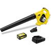 Kärcher Soffiatore a Batteria 18 V LBL 2, Incluso Batteria da 18 V/2,5 Ah e Caricabatterie, Velocità dell'Aria 210 km/h, Tubo di Soffiaggio Rimovibile, Ugello Piatto con Bordo Raschiante, Peso 2 kg