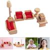 Casa di Bambola Di Legno di faggio Mobili Da Bagno Accessorio Della