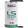 Saft Batteria Li-SOCl2 SAFT LS17330 2/3A 3.6V 2100mAh con Terminali a U