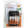 Carica Batterie Pile AA AAA Linq Zn422-a5 + 4 Pile Omaggio Stilo 4800mha
