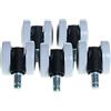 HIMRY KXD3202 - Ruote per Sedia da Ufficio, con Freno Esterno, 11 mm, 5 pz, Colore: Bianco