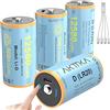 AKTTKA 4 batterie ricaricabili 1,5 V Li-ION D/LR20 12580 mWh, ricarica diretta USB-C 5 V/1 A, cavo USB-C 4 in 1, display touch del livello, per campeggio, torce, radio, illuminazione di emergenza