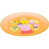 STOR Set 4 Piatti Bambini Peppa Pig - Plastica Riutilizzabile 768ml - Compatibile Microonde e Lavastoviglie - Senza BPA - Stoviglie Festa Bimbi